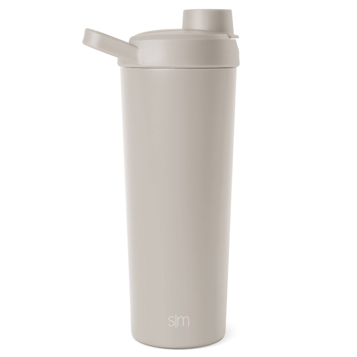 Simple Modern Stainless Steel Shaker Bottle with Ball 24oz | Metal Insulated Cup for Protein Mixes, Shakes and Pre Workout | Rally Collection | Almond