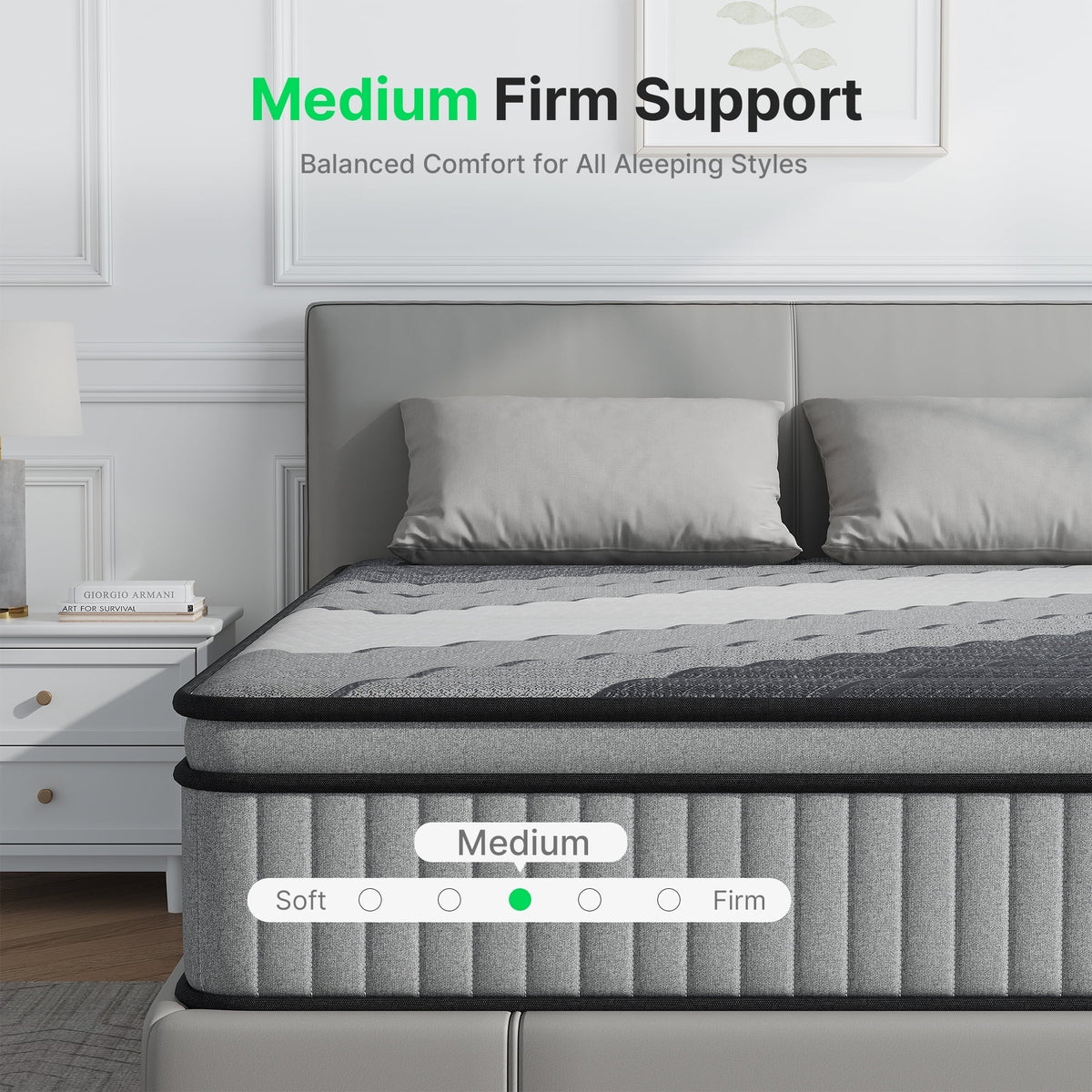 BEHOST Twin Mattress 10 in, Certipur - US Certified Eco - Friendly Twin Memory Foam Mattress, Motion - Free Pocket Springs Hybrid Mattress Twin Size