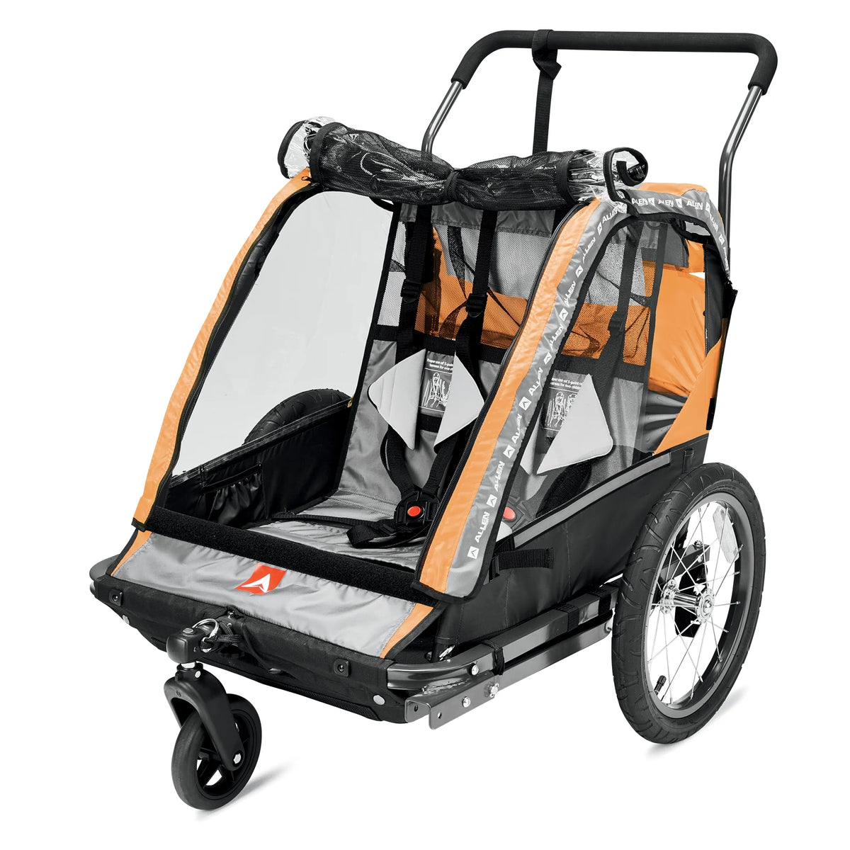 Allen Sports Deluxe 2 - Child Bicycle Trailer & Stroller, Model AS2, Green