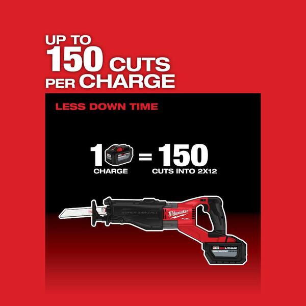 M18 FUEL 18V Lithium-Ion Brushless Cordless SUPER SAWZALL Orbital Reciprocating Saw Kit w/(1) 12.0 Ah Battery
