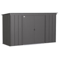 Arrow 10' x 4' Classic Steel Storage Shed - Charcoal