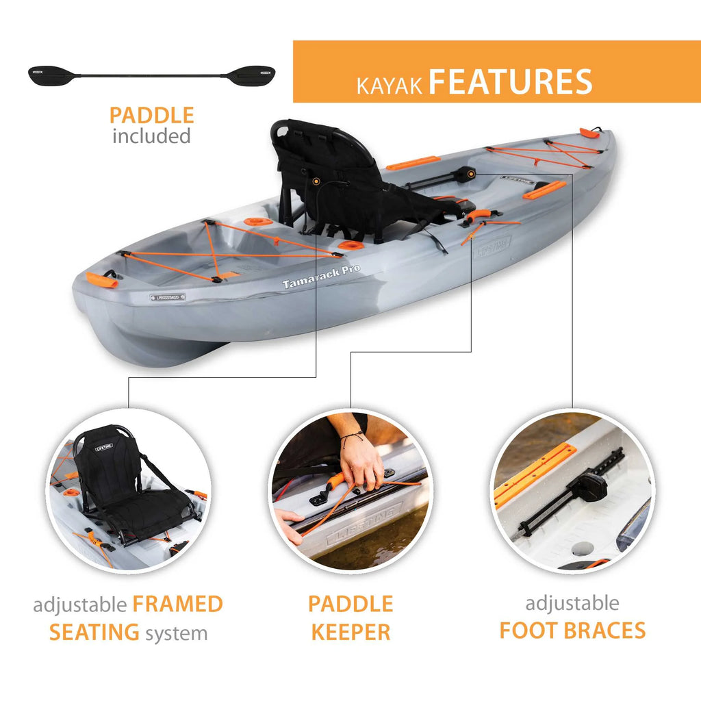 Lifetime Tamarack Pro 123 in Sit - on - Top Kayak, Eclipse Fusion (91058)