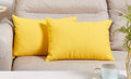 TangDepot Cotton Solid Throw Pillow Covers, 12" x 20" , Yellow