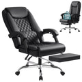 Homall Home Office Chair Adjustable Executive Leather Chair with Arms Ergonomic High Back Cushion Lumbar Back Support Computer Desk Chair, Black