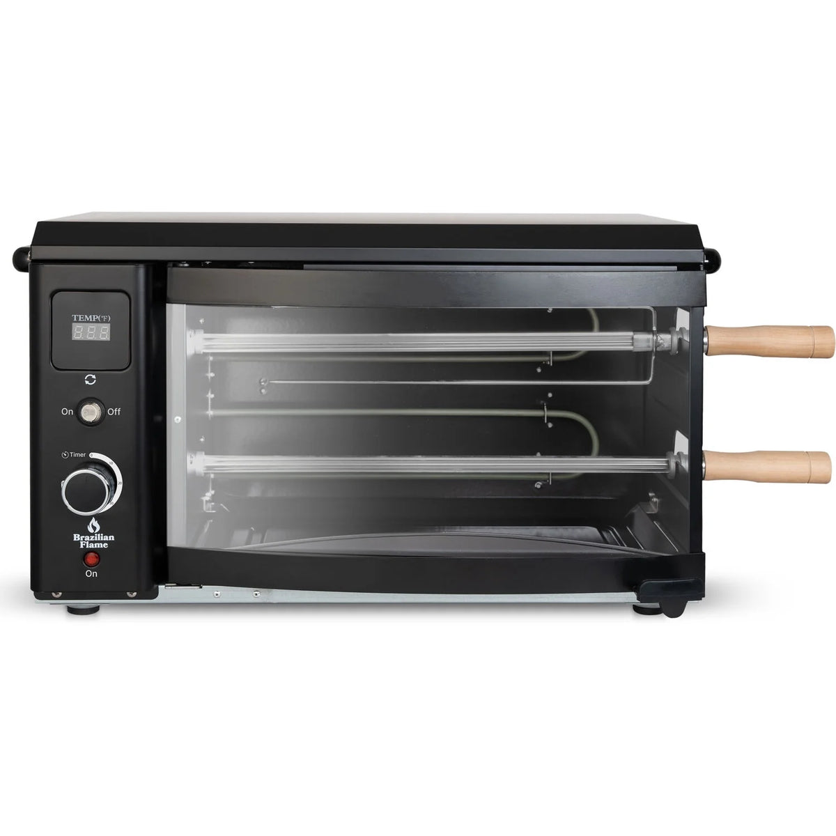 Brazilian Flame 2 - Skewer Brazilian Rotisserie Electric Grill in Red