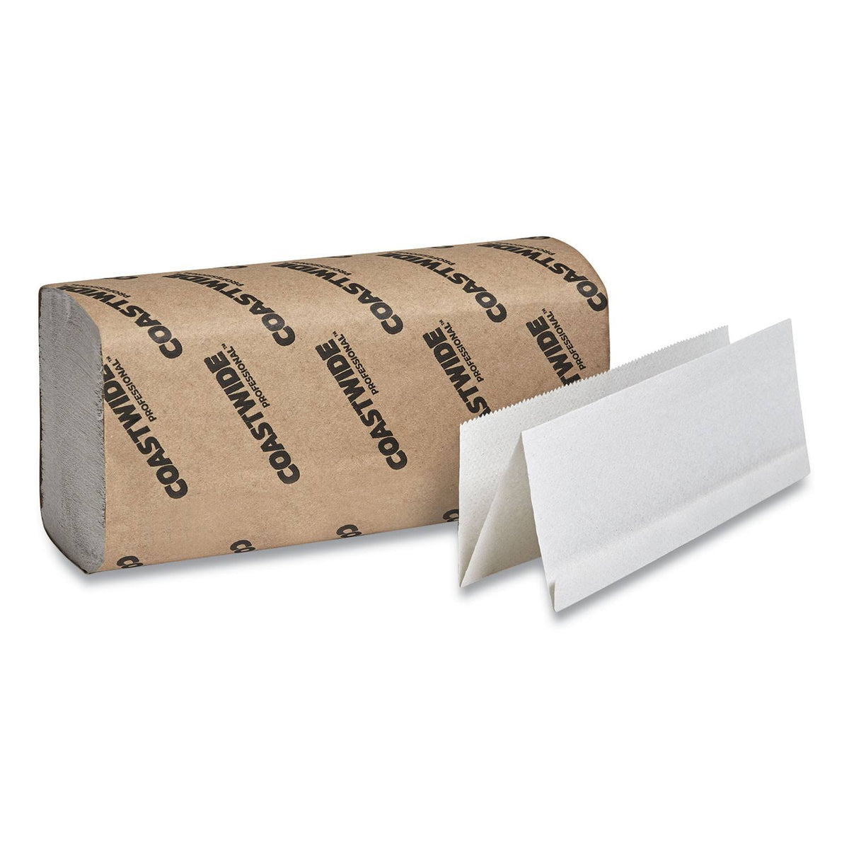 Coastwide Professional Recycled Multi-Fold Paper Towels, 1-Ply, 9.5 x 9.25, White, 250 Sheets/Pack, 16 Packs/Carton