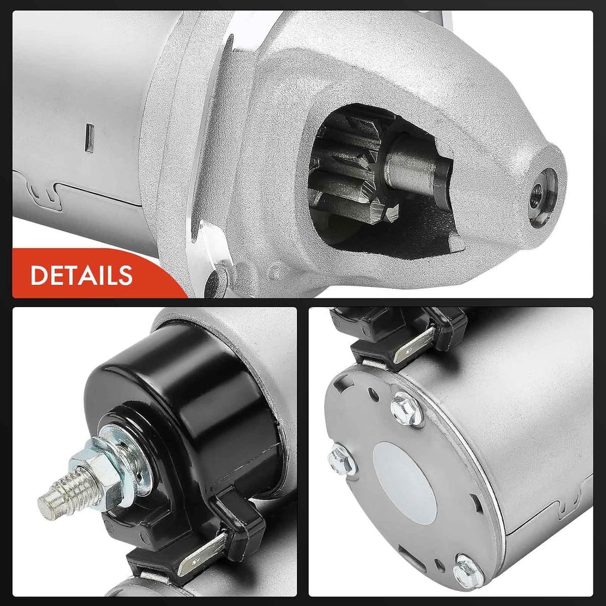 A - Premium Starter Motor Compatible with Jeep Cherokee & Dodge Grand Caravan, Journey, Avenger & Chrysler Town & Country, 200 & Ram Promaster 1500 2500 3500 & Volkswagen Routan, 12V 1.3KW 10 - Teeth CW