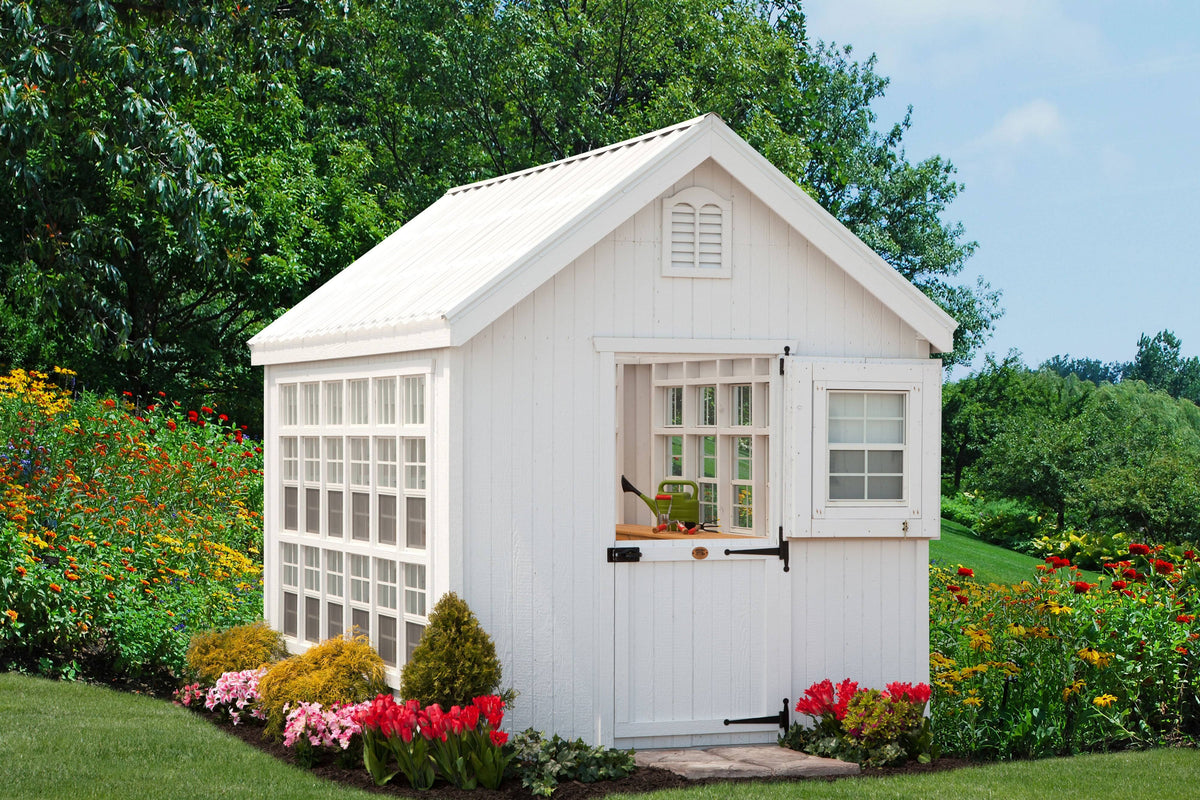 Little Cottage Company Colonial Gable Greenhouse - 8ft x 8ft