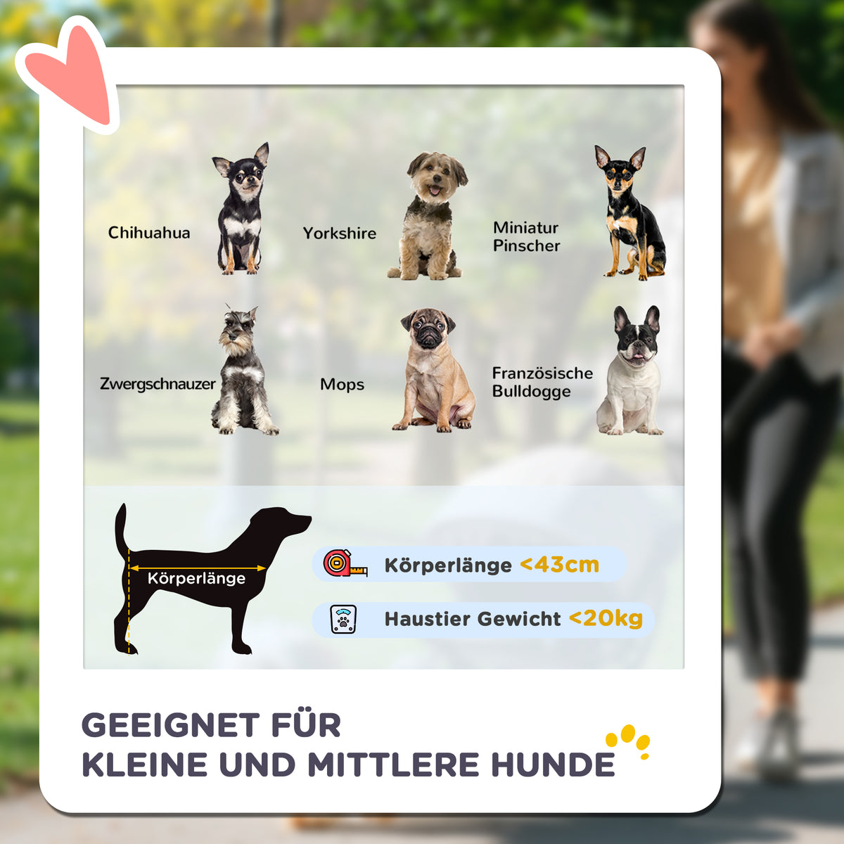 PawHut Hundewagen, klappbar, Sonnenschutz, Netzfenster, Ablagekorb, Rot, 111 x 58 x 107 cm