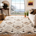 Safavieh Moroccan Tassel Shag MTS688A Ivory /Brown Rug - 8' x 10'