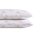 Laura Ashley 300-Thread Count Garden Muse Sheet Set, Standard Pillowcase Pair, Pink