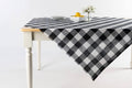 Mainstays Buffalo Plaid Woven Cotton Table Throw - Black & White - 1 Each