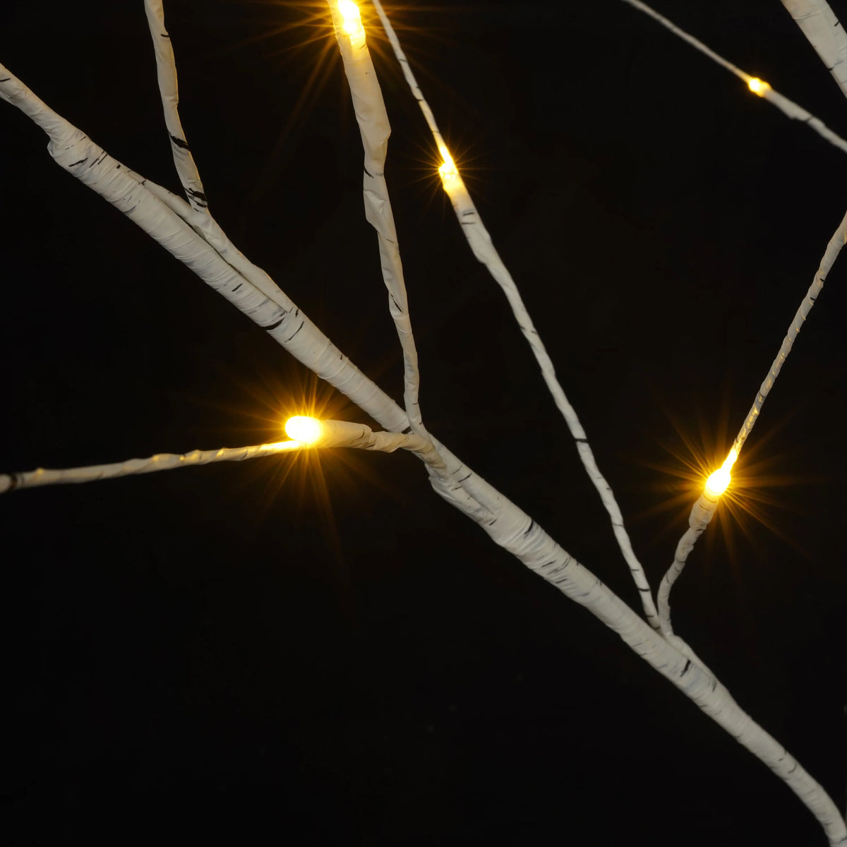 AECOJOY Set of Lighted Birch Tree, 4FT/5FT/6FT LED Artificial Tree with Warm White Lights, Christmas Tree for Decoration