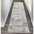 Lola Abstract Gray/Blue/Ivory Indoor Area Rug Mercury Row Rug Size: Runner 2'2" x 7'6"