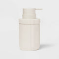 Ribbed Soap Pump Ivory - Room Essentials