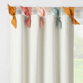 Pillowfort 95" Blackout Tie Top Embellished Curtain Panel with Ties White | Target