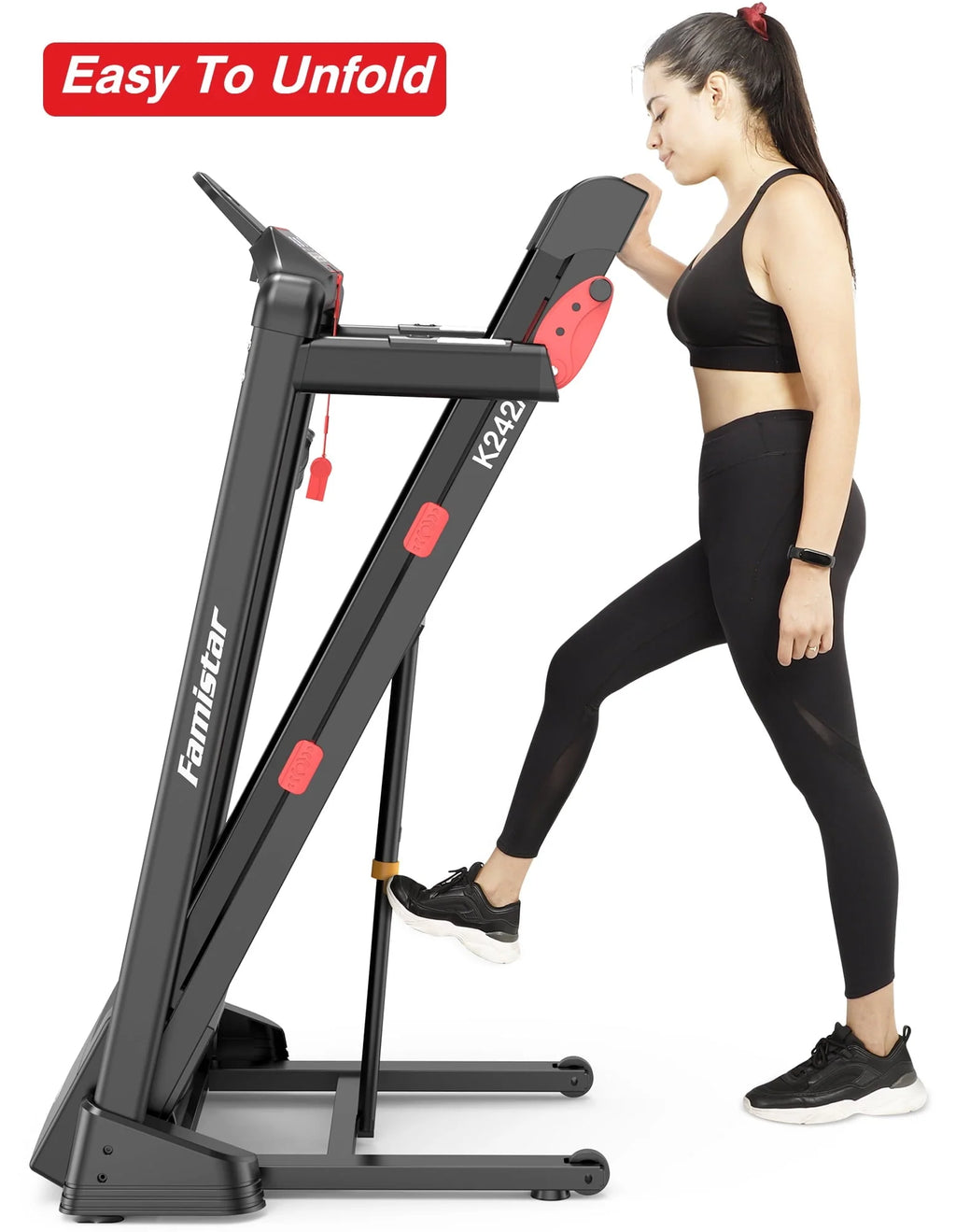 Folding Treadmill Clearance for Home with Adjustable Incline, Smart APP, 8MPH Speed, 250 lb, Hifi Bluetooth Speakers, 15 Programs 3 Modes, 3.0HP Foldable Compact Treadmill Walking Running Machine