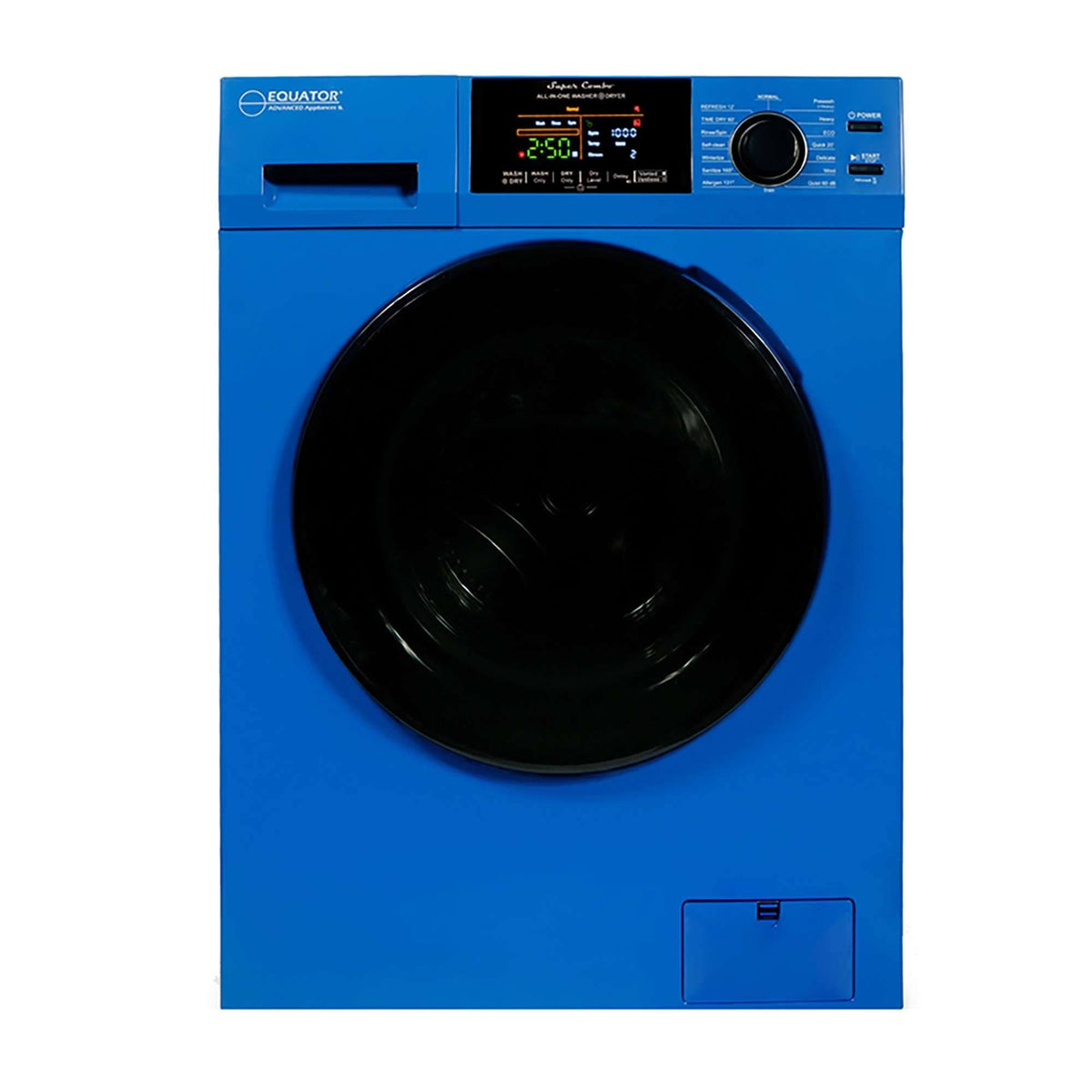 Equator Digital Compact 110V Vented/Ventless 18 lbs Combo Washer Dryer Blue