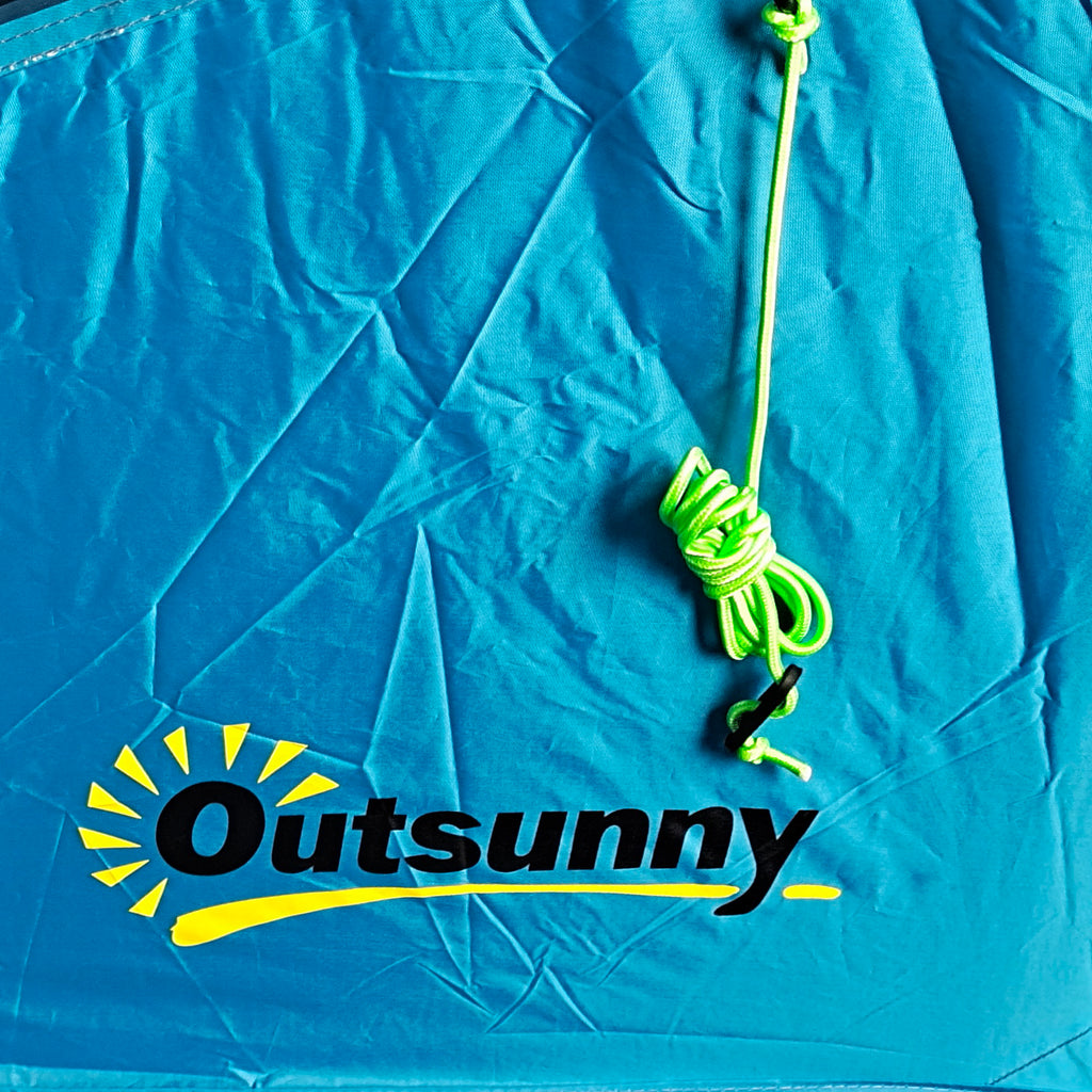Outsunny Campingzelt Trekkingzelt Zelt, wetterbeständig, 2 Räume,  475 x 264  cm Breite x 172, Blau