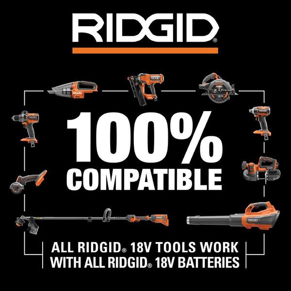 18V Cordless 8-Tool Combo Kit with (3) Batteries. Charger. and Bag with 18V Spotlight