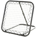 HOMCOM Rebounder für Fußball, Prellwand mit Heringen, verstellbar in 5 Stufen, tragbar, Kickback Tor, verstellbar Fußballtor für Jugendliche, Rückprallwand für Baseball Training 78x84x78cm, Weiß