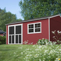 Astoria 12 ft. W x 20 ft. D Wood Storage Shed with Floor Handy Home