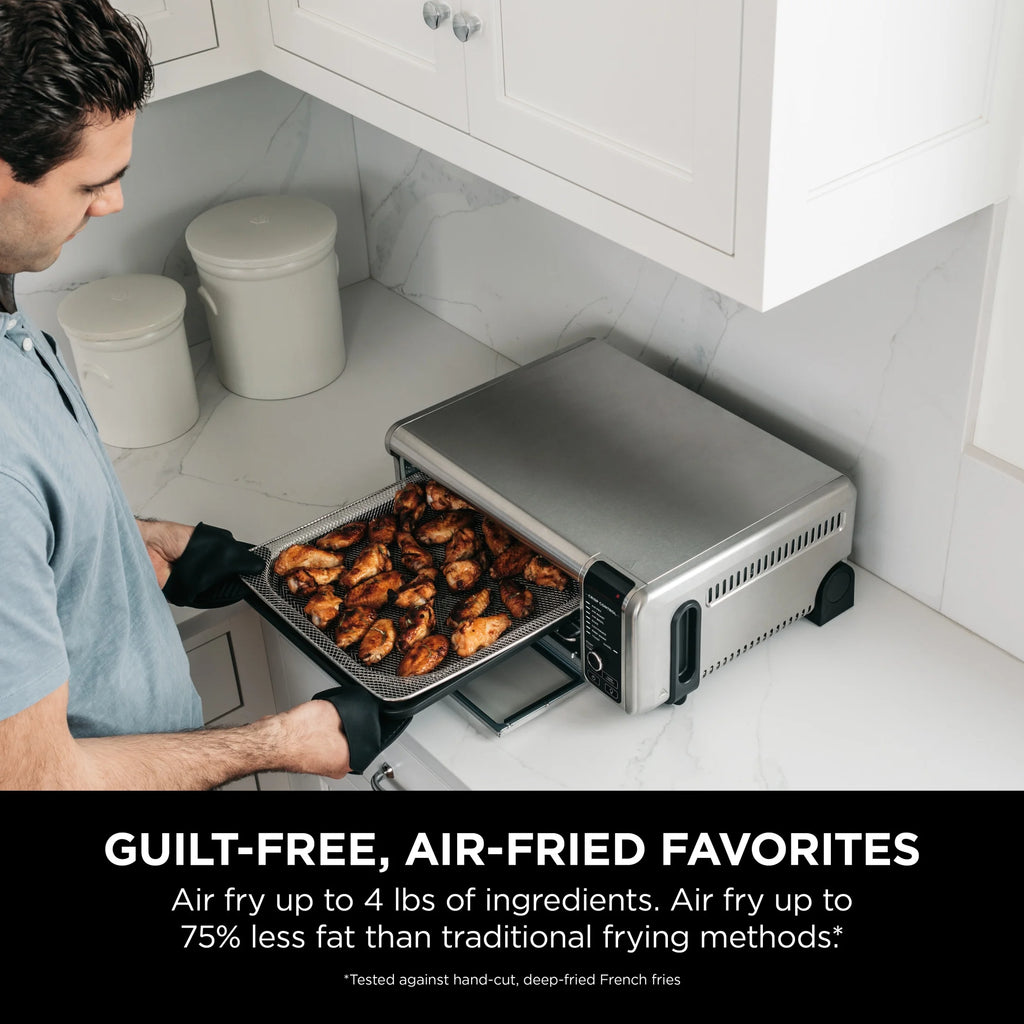 Ninja?? SP101 Foodia? 8 - in - 1 Digital Air Fry Oven, Flip - Away for Storage, Dehydrate, Keep Warm