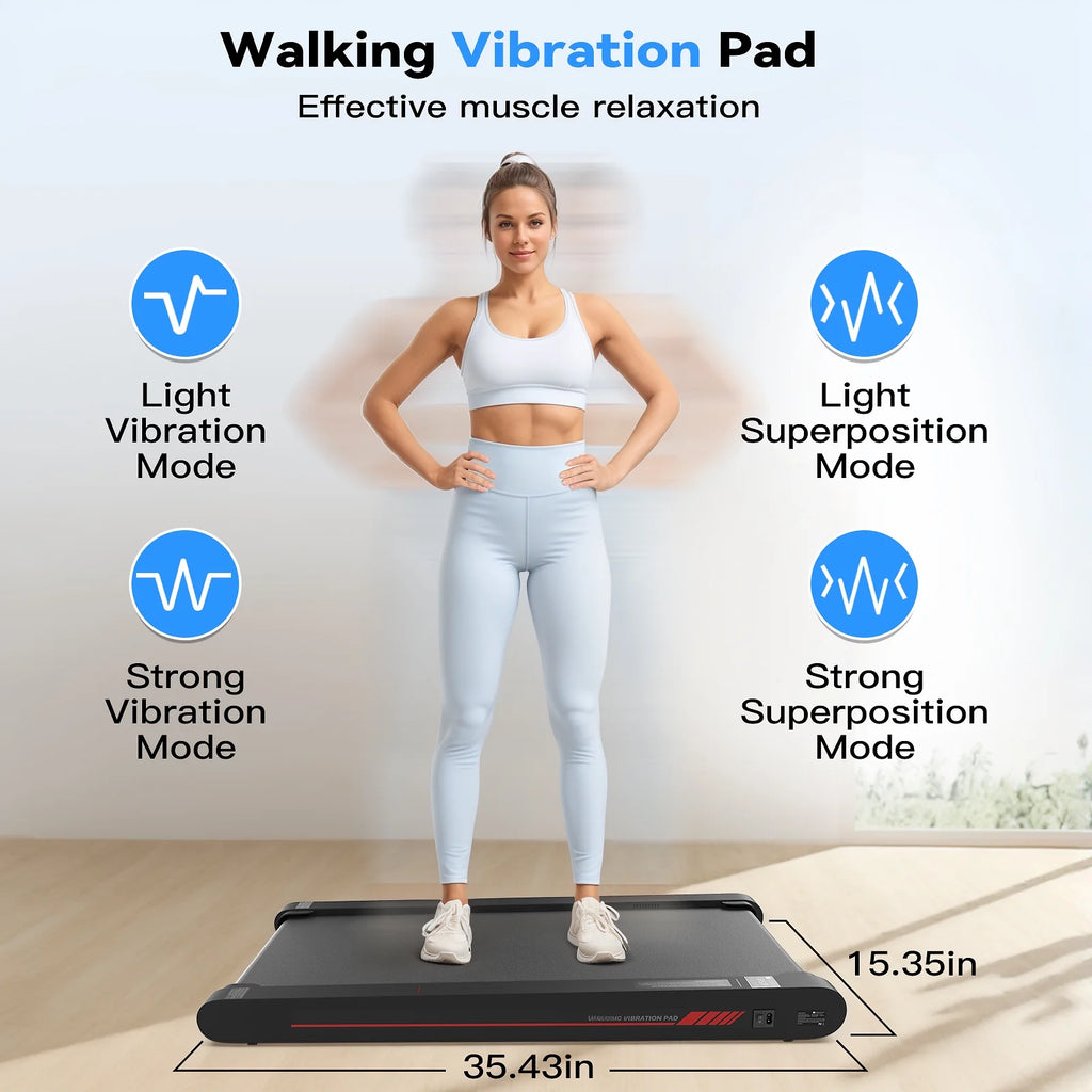 Sperax Walking Pad Treadmill with APP, 3 in 1 Portable Under Desk Treadmill Fitness, Walking Vibration Workout Pad with Remote Control