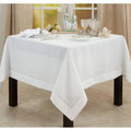 Saro Lifestyle 6300.w72s 72 in. Square Classic Hemstitch Border Tablecloth White