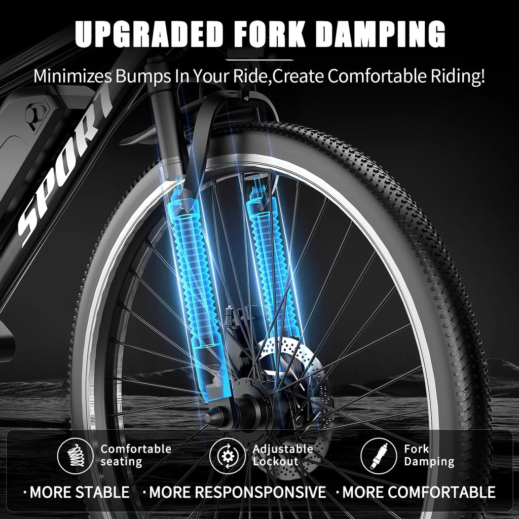G28 - 1200W Peak 26" Electric Mountain Bike for Adults, 48V Off - Road E - Dirt Bike (Removable Battery45+ Mile Range, LCD Display, 330 lb Capacity, Pneumatic Tires - UL2849 Certified (Camp, Trail Rid)