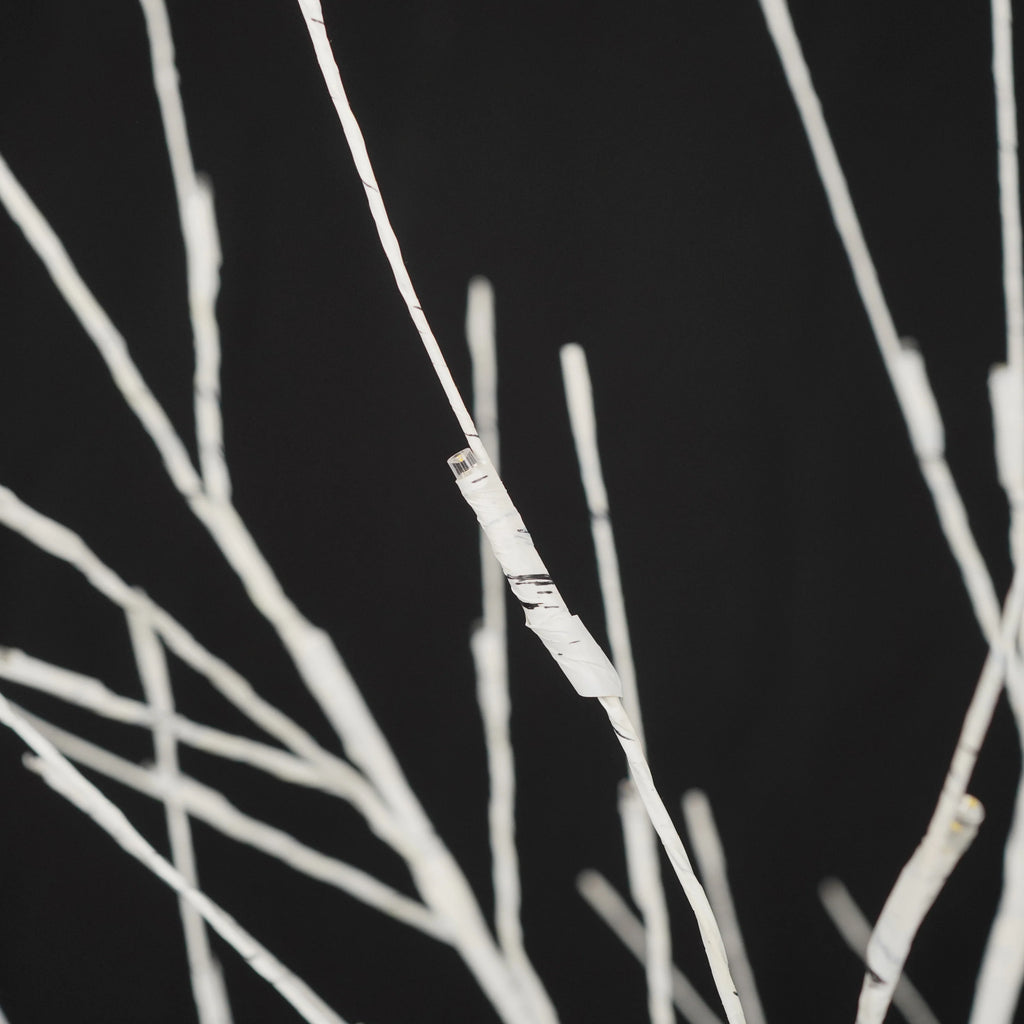 AECOJOY Set of Lighted Birch Tree, 4FT/5FT/6FT LED Artificial Tree with Warm White Lights, Christmas Tree for Decoration