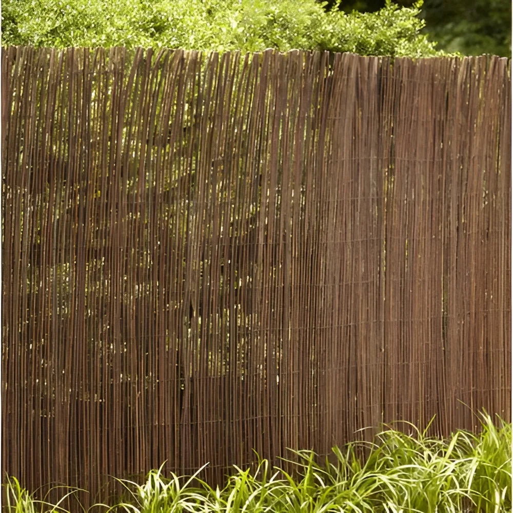 Backyard X - Scapes Natural Willow Rolled Panel Fence Decorative Fencing Natural 6' H L x 8' L