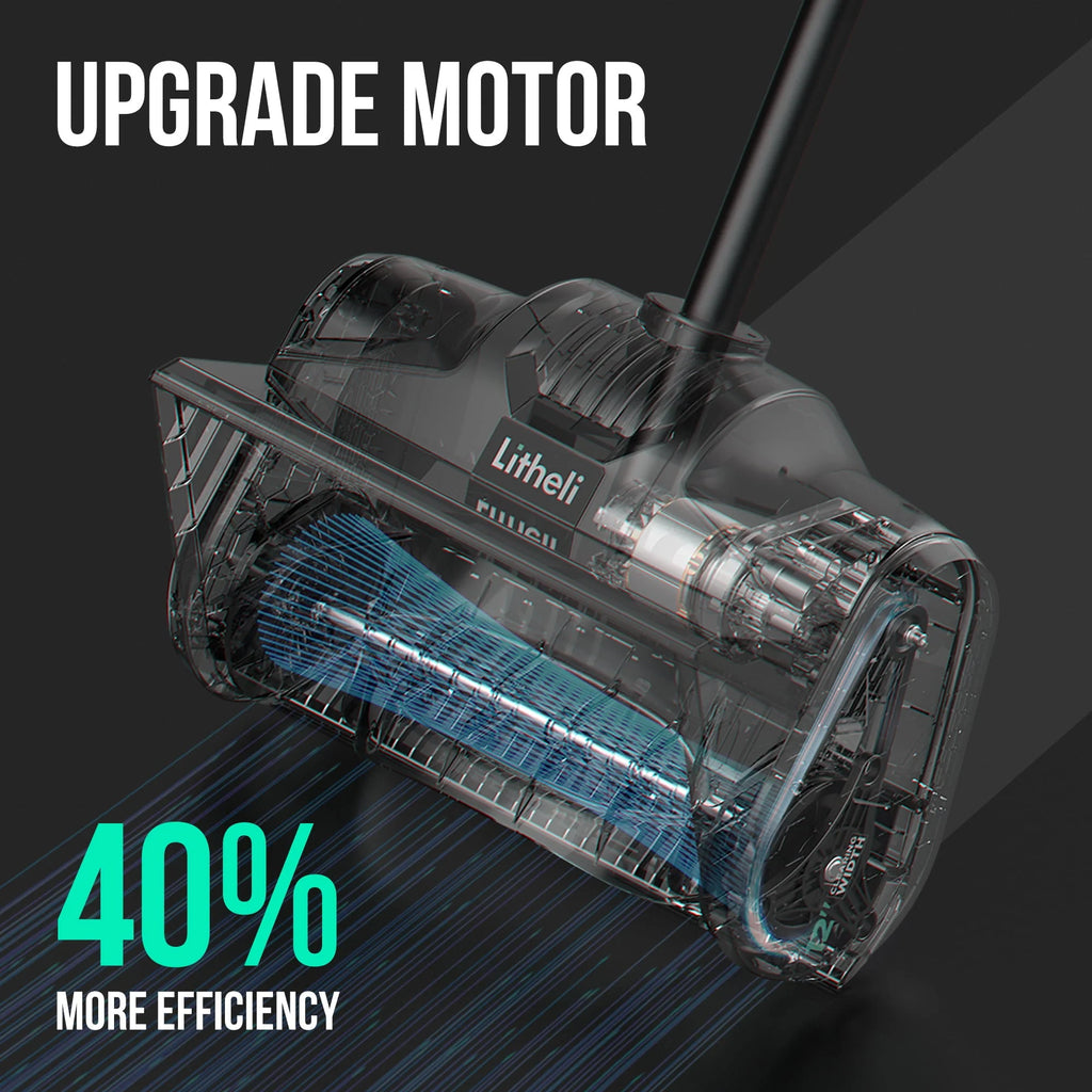 Litheli Cordless Snow Shovel, 20V 12 - Inch Battery Powered Snow Thrower, Battery Snow Blower with Auxiliary Handle, with 4.0ah Li - Ion Battery & Charger