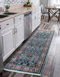 Unique Loom Bristol Narenj Blue 3' x 13' Runner Rug