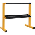 SPORTNOW Hantelablage für Kurzhanteln, bis 270 kg, 2 Ablagen, Stahlrahmen, gelb, 92,5 x 50,5 x 80,5 cm