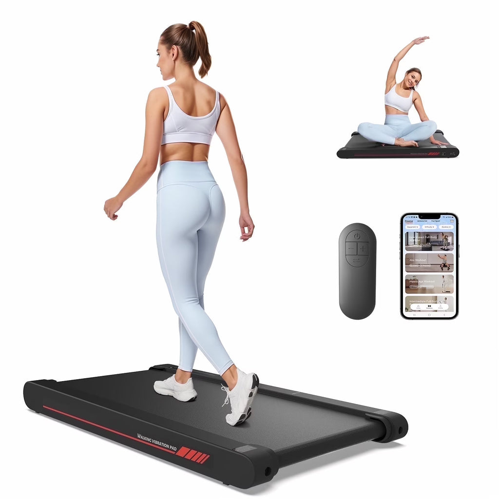 Sperax Walking Pad Treadmill with APP, 3 in 1 Portable Under Desk Treadmill Fitness, Walking Vibration Workout Pad with Remote Control