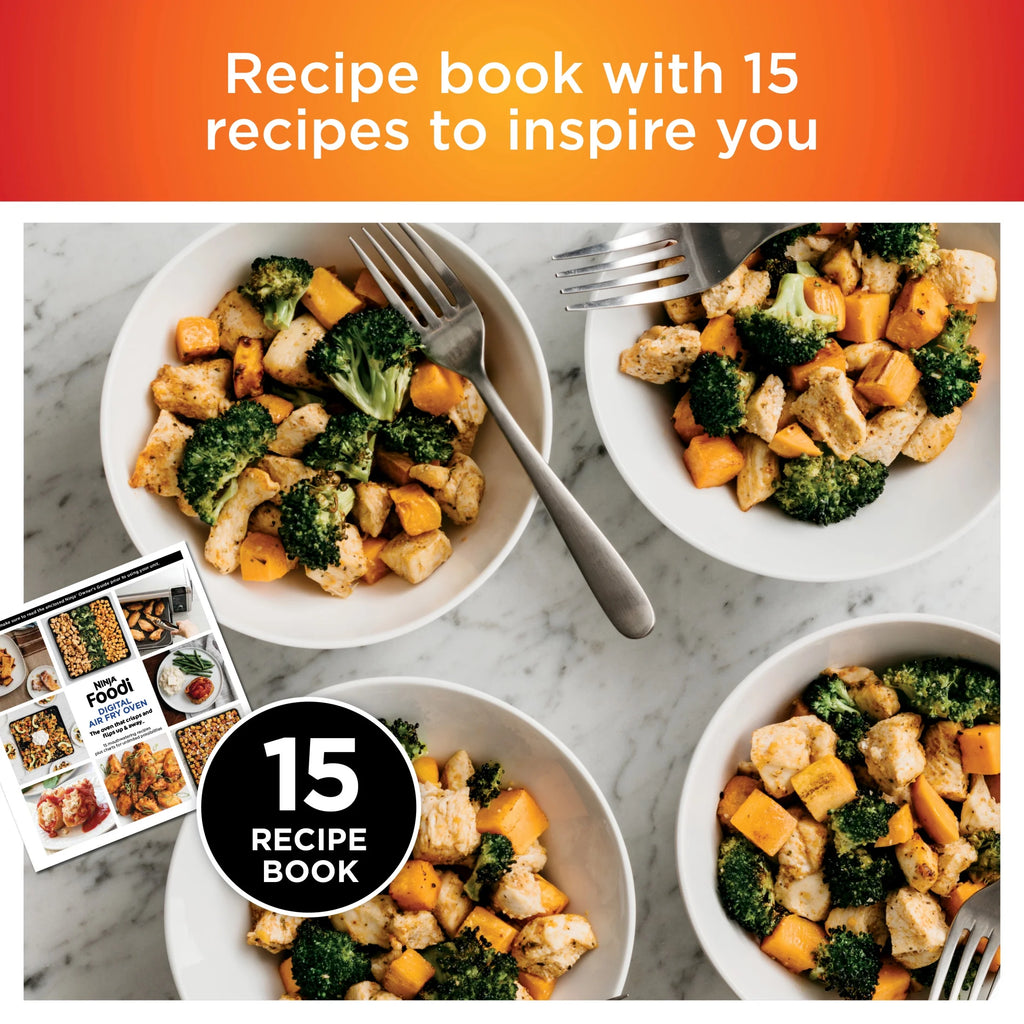Ninja?? SP101 Foodia? 8 - in - 1 Digital Air Fry Oven, Flip - Away for Storage, Dehydrate, Keep Warm