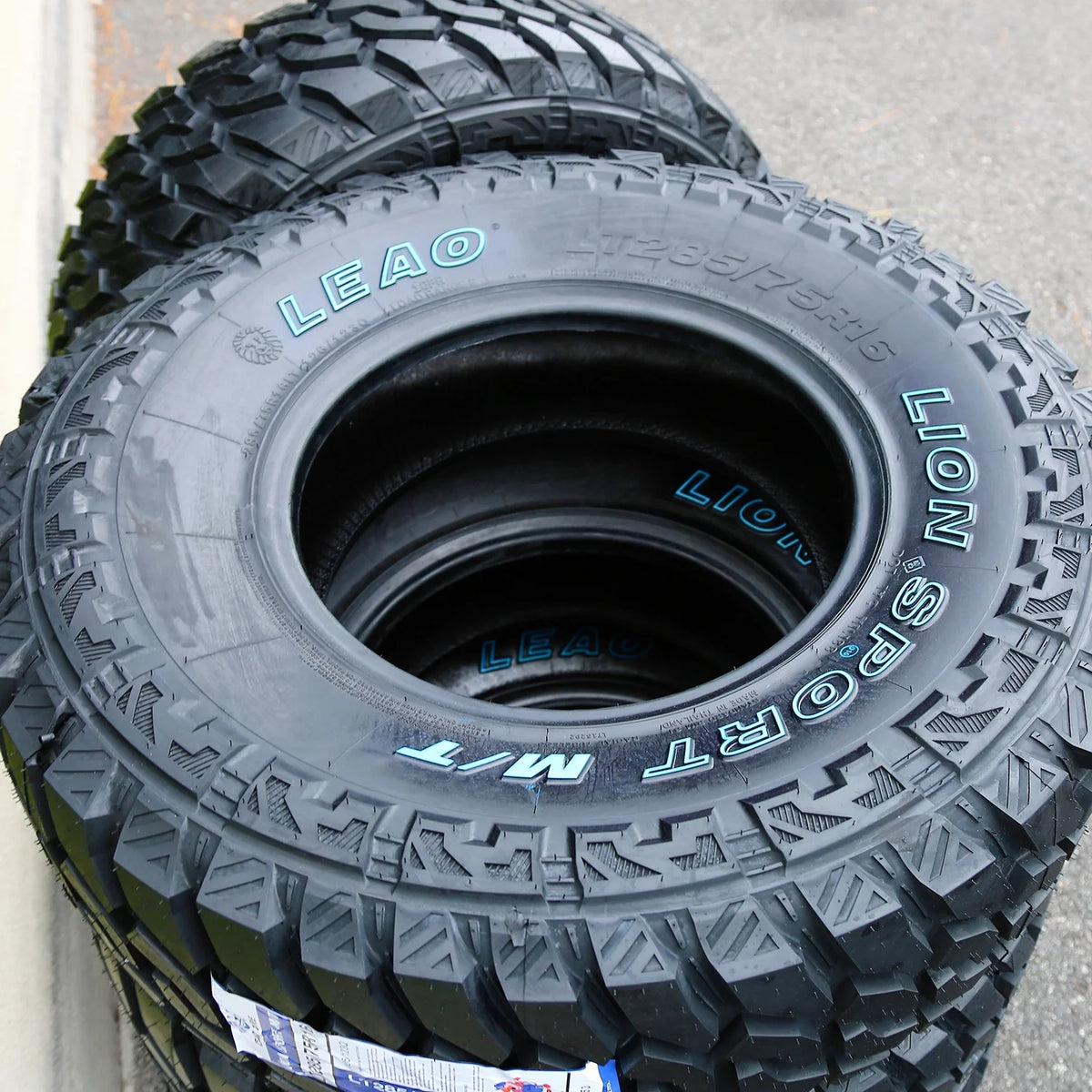 Set of 4 Leao Lion Sport MT 285/75R16 126/123Q E 10 Ply M/T Mud Light Truck Tires