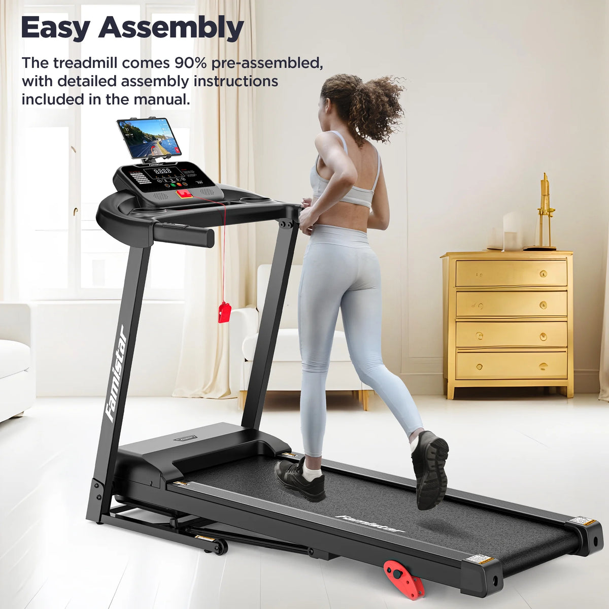Folding Treadmill W/ Incline, 3.5HP Treadmill for Home W/330 lb Capacity, 71 Programs