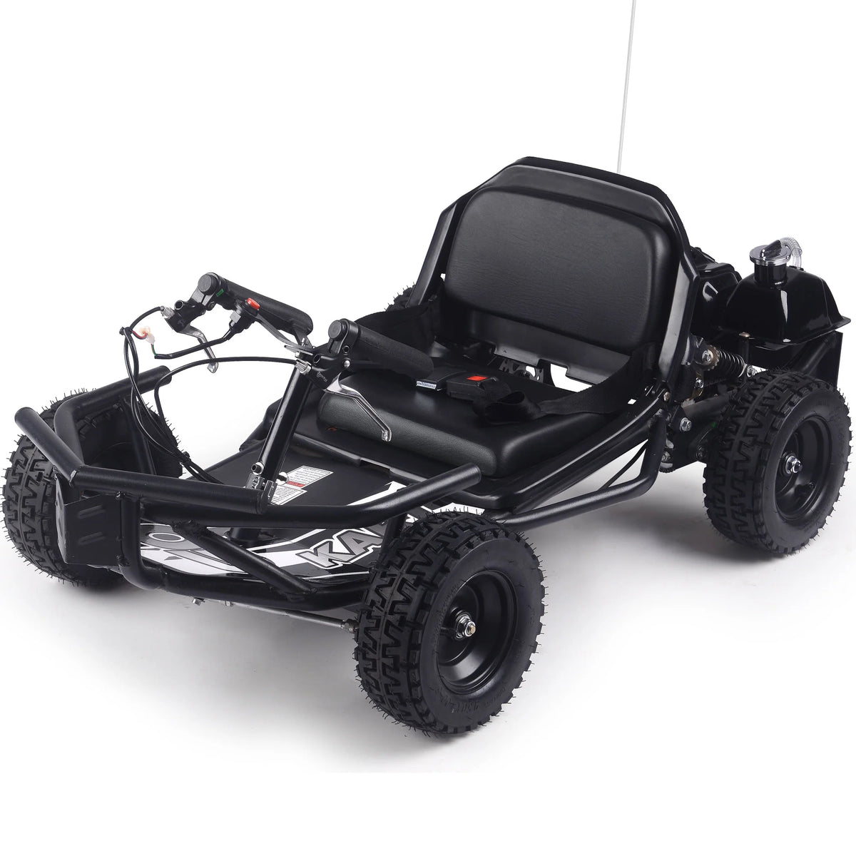 SAY YEAH Gas Go Kart, Sturdy Steel Frame Go Kart for Kids 8+, 20mph Top Speed, 185 lb Max, Black