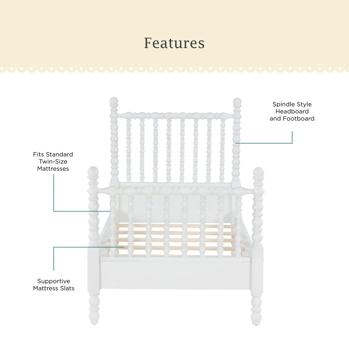 Pioneer Woman Harper Queen - Size Spindle Bed, Homestead Brown