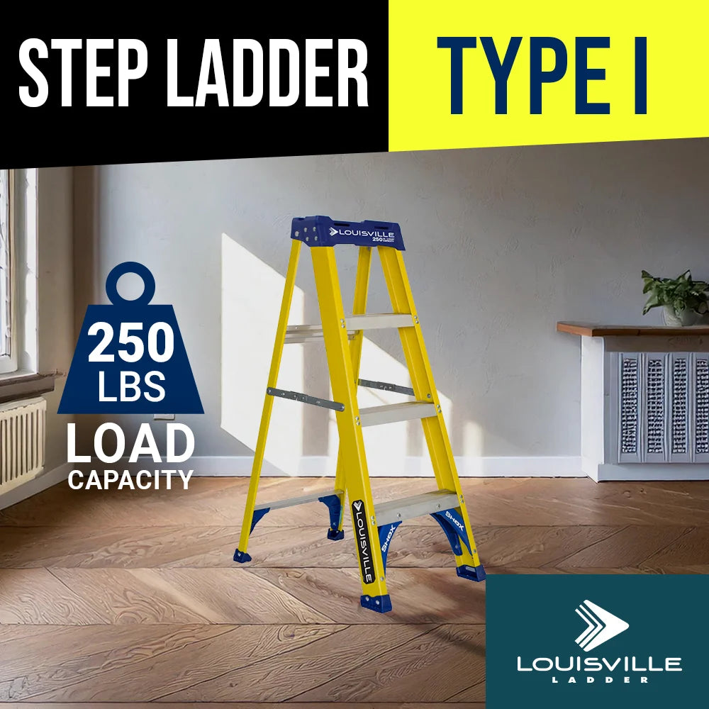 Louisville Ladder 5 - Foot Fiberglass Step Ladder, 250 - Pound Load Capacity, Type I, FS2005