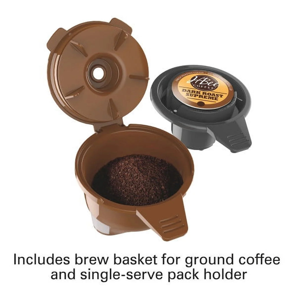 Hamilton Flexbrew Programmable Single Serve Pod to 12 Cup Coffee Maker, Black