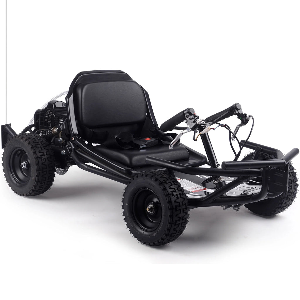 SAY YEAH Gas Go Kart, Sturdy Steel Frame Go Kart for Kids 8+, 20mph Top Speed, 185 lb Max, Black