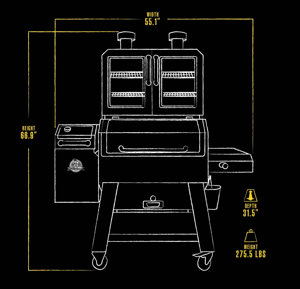 Pit Boss Platinum Lockhart Wi - Fi® and Bluetooth® Wood Pellet Grill and Smoker