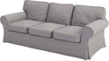 Custom Slipcover Rep Ektorp 3 Seat Sofa Cotton Cover Replacement Is Custom Made Slipcover for Ikea Ektorp Sofa Cover (Light Gray Durable Cotton)