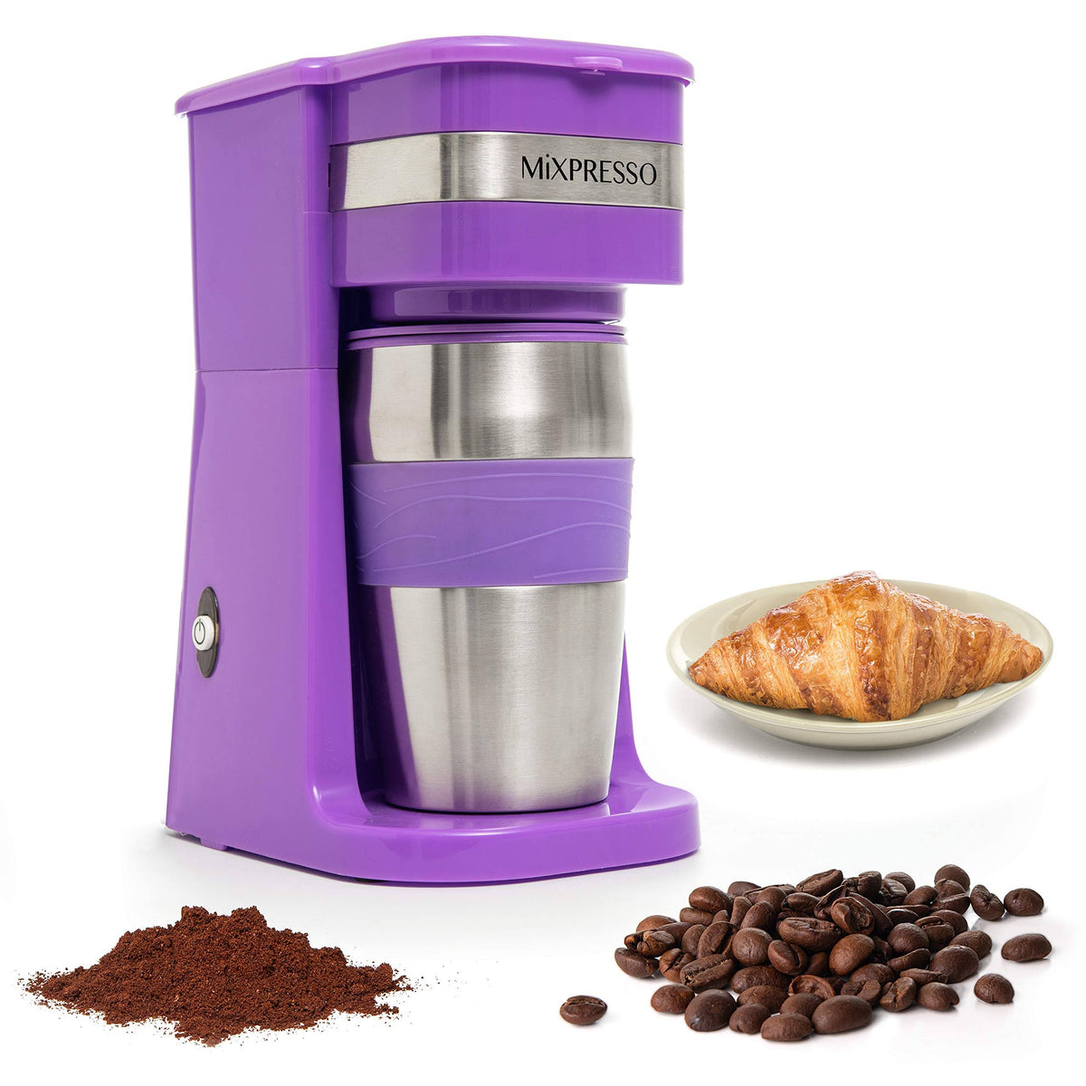 Mixpresso Ultimate 2-in-1 Single Cup Coffee Maker | 14oz | Lavender.