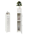 KISSWILL Small Bathroom Storage Cabinet, Slim Toilet Paper Storage Cabinet with 2 Doors & Shelves, Over Toilet Storage Cabinet for Skinny Bathroom