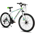 Hiland Mountain Bike, Multi - Spokes, Shimano 21 Speeds Drivetrain, Aluminum Frame 26 in Wheels, Men'S MTB Bicycle, White