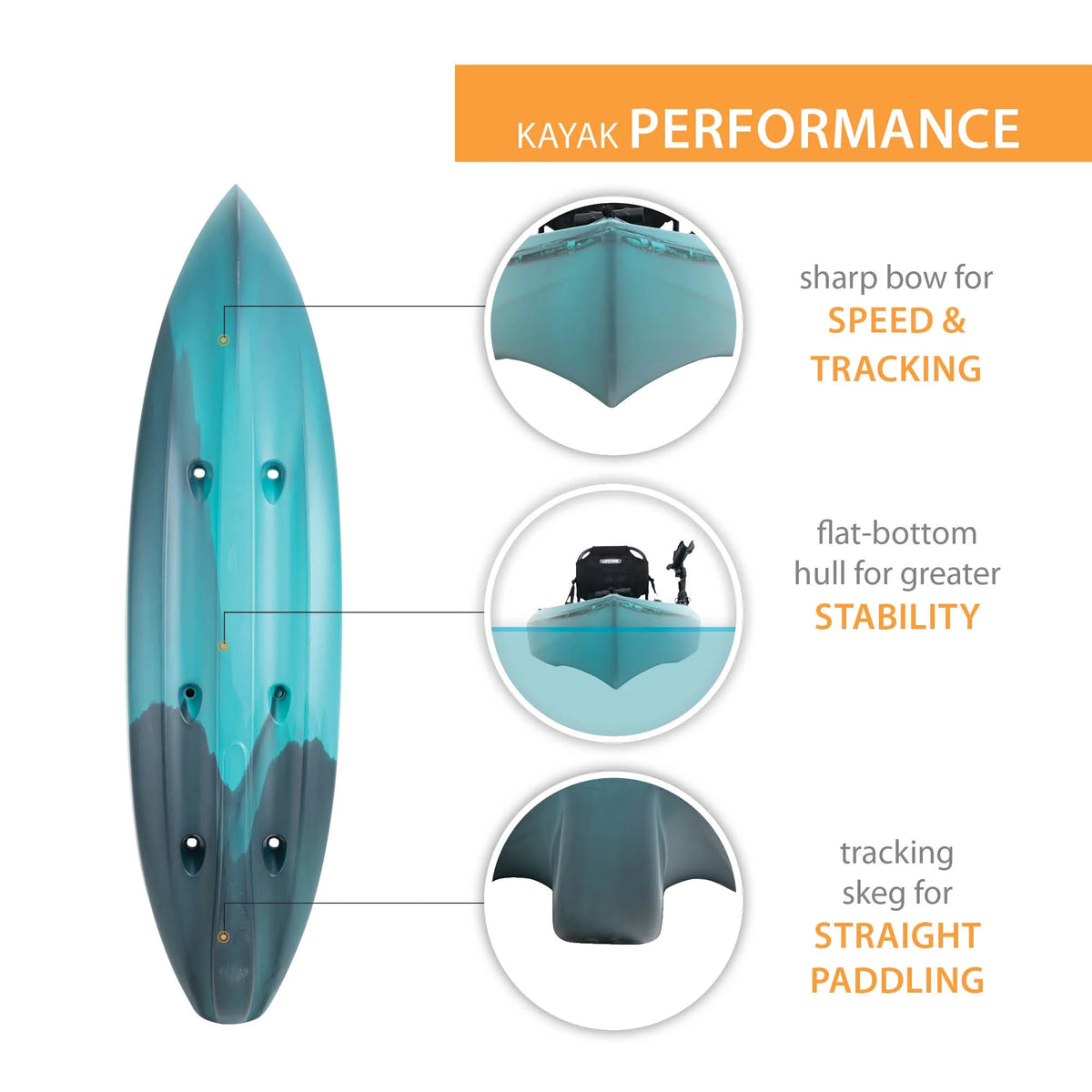 Lifetime Tamarack Pro 123 in Sit - on - Top Kayak, Eclipse Fusion (91058)